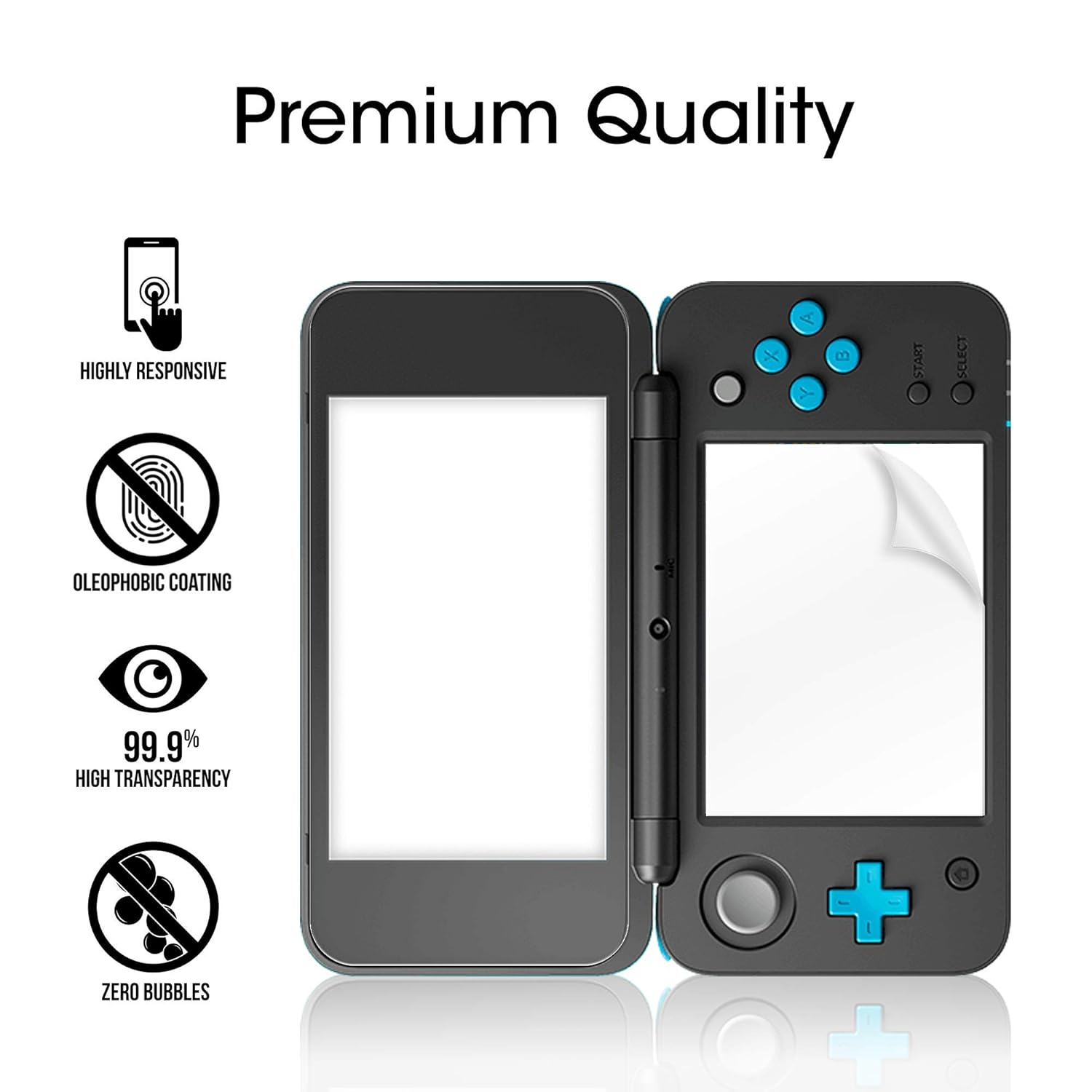 Nintendo 2DS XL Screen Protector Pack, amFilm [2 GLASS Top, 4 PET Bottom] High Quality Screen Protectors for New Nintendo 2DS XL 2017 (6 Protectors in Package): Video Games