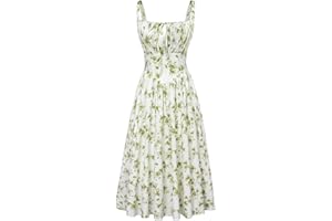 Scarlet Darkness Floral Printed Corset Dress Ruched Bust Cami Dress Flowy Sundress