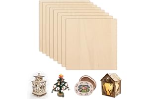 OUYZGIA 20 Pcs 3mm Basswood Plywood Sheets 11.8x11.8x1/8” for Laser Cutting Engraving Unfinished Thin Wood Sheets DIY Craft Painting Modeling (300x300x3mm, 20 Pcs)