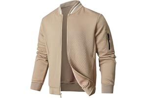 SAVKOOV Mens Loose Fit Lightweight Jacket Casual Stylish bomber Jacket