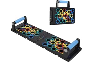 NOAOVO Home Workout Equipment Push Up Board 24 in 1 Multi-Functional Pushup Bar System Fitness Floor Chest Muscle Exercise Professional Equipment Burn Fat Strength Training Arm Men & Women Weights