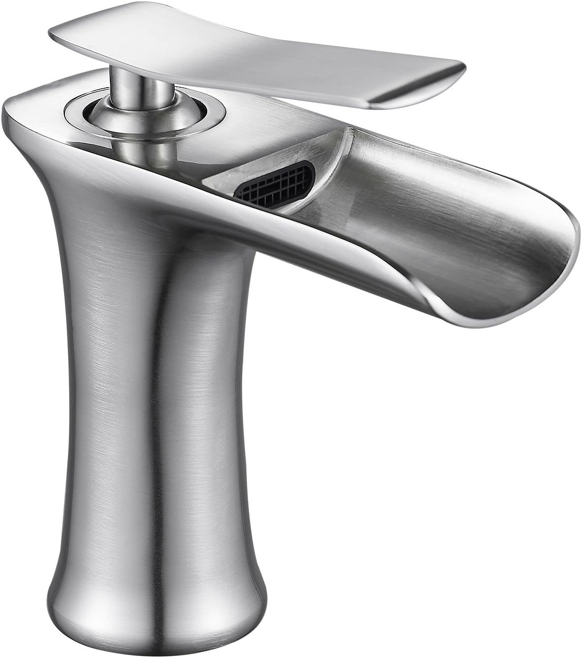 SOQO Basin Sink Mixer Tap Single Handle Sink Bathroom Faucet Basin Taps Plated Single Lever Faucet, Chrome Finish UK Standard Size 5 Years Warranty (Modern Faucet)