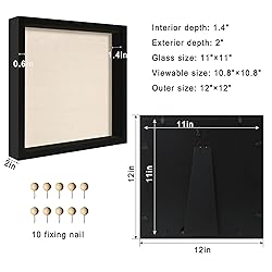 CCDCC 11x11 Shadow Box Display Case with Tempered