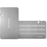 KEYSTONE Crypto Seed Storage, Crypto Steel Capsule Metal Wallet, Cold Storage Backup, 24 Words Bitcoin Key Phrase Storage, Steel Plate, Compatible with Ledger, Trezor, KeepKey (Keystone Tablet)