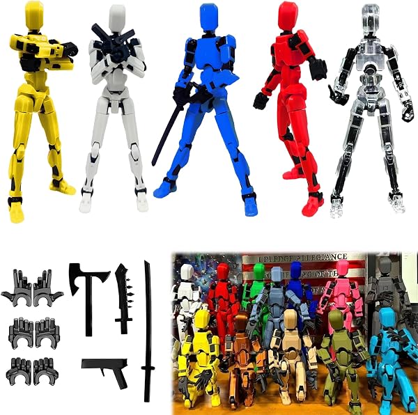 2026 New Assembly Completed-Titan 13 Action Figure,Dummy Robot 13 Action Figures Set,3D Printed Multi-Jointed Action Figures,
