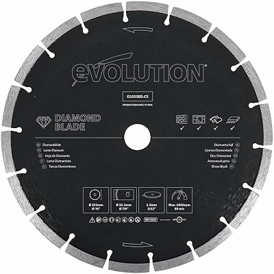 Evolution Power Tools D255SEG-CS Diamond Blade 255 mm Segmented Edge