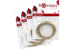 Morex Ribbon 50ft Bowdabra, Bow Wire, 4 Pack, Gold