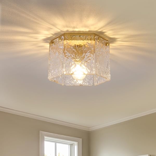 MWZ 1 PACK MODERN GOLD SEMI FLUSH MOUNT...