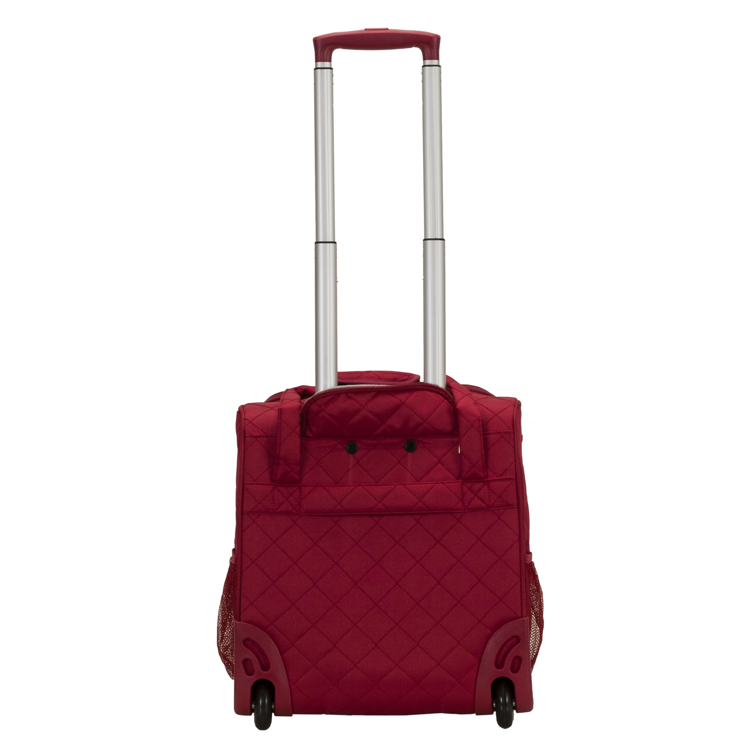 Rockland Melrose Upright Wheeled Underseater Luggage, Red, Carry-On 15-Inch