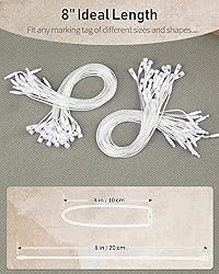 Uniclife 1000 Pcs Hang Tag Strings 8 Inch Price Tag