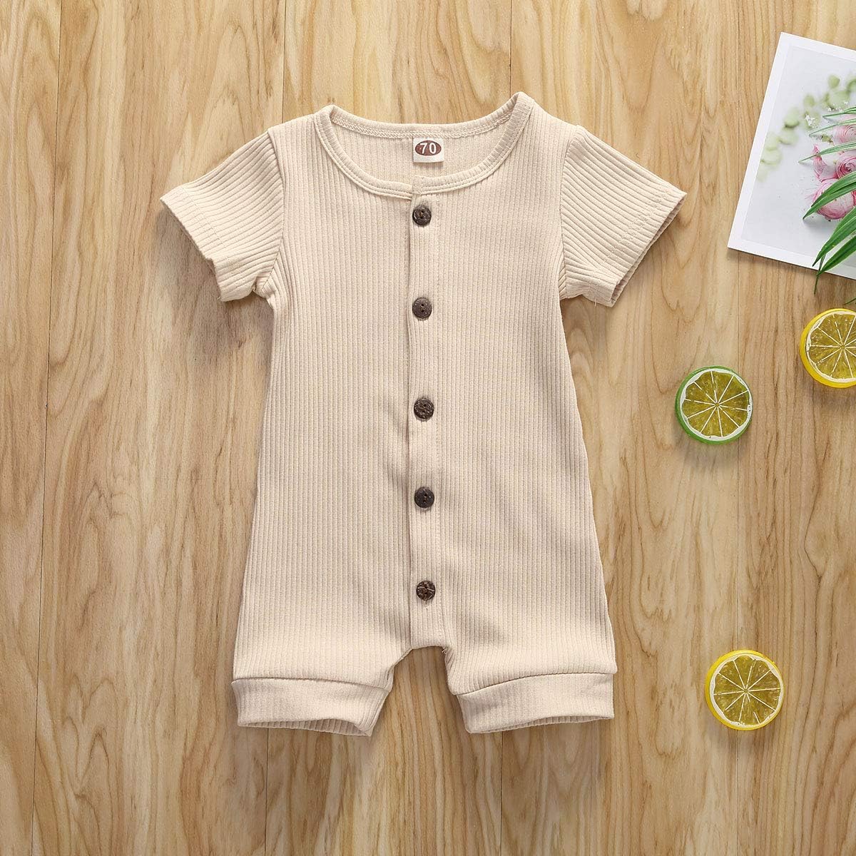 Unisex Newborn Outfits Baby Kids Boys Girls Cute Solid Color Romper Jumpsuit Top: Clothing