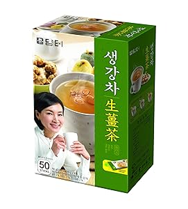 DAMTUH Korean Traditional Tea Premium Ginger Tea Plus, Ginger Powder, Herbal Supplement Healthy Ginger Tea, 50 Sticks