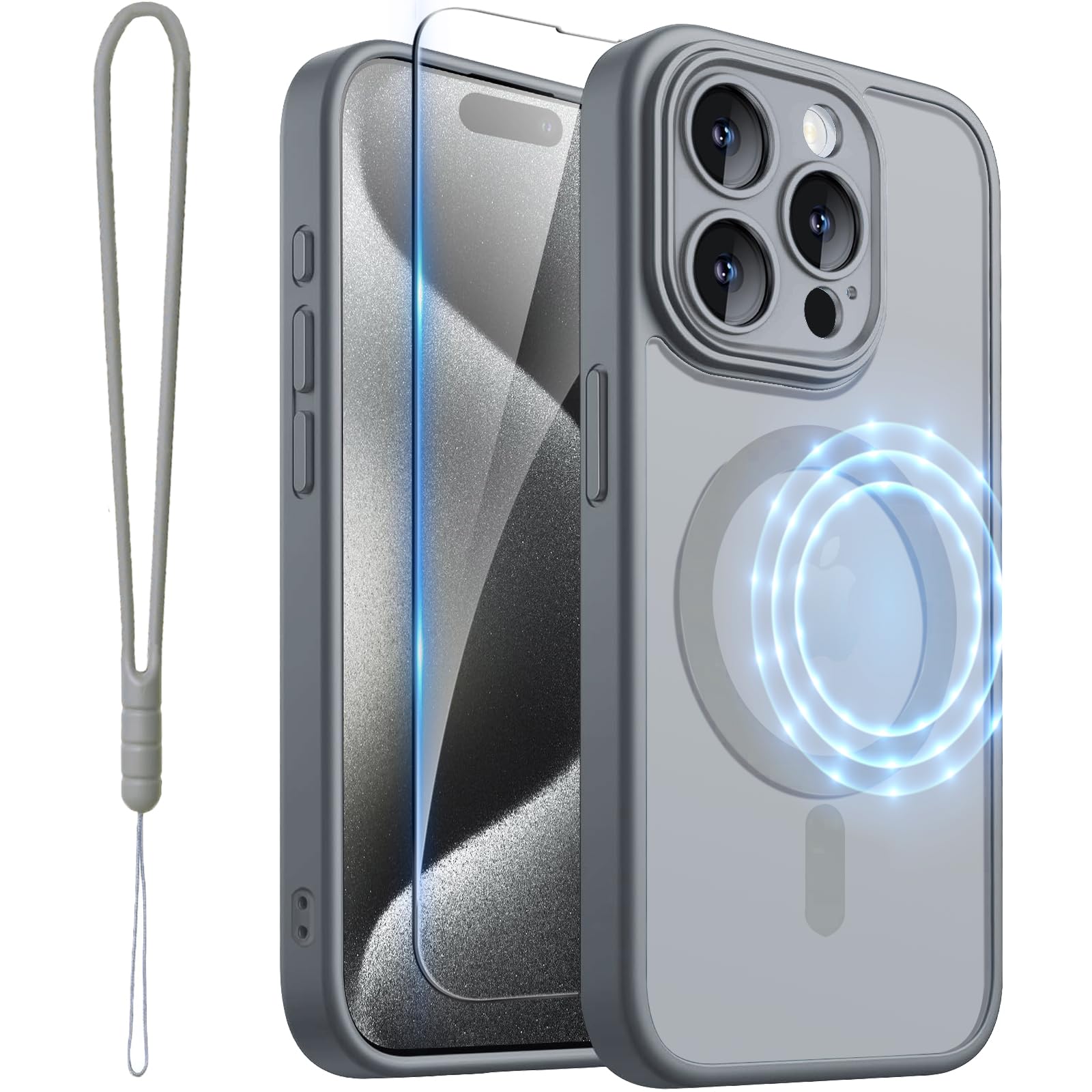 ROYBENS for iPhone 15 Pro Matte Clear Case