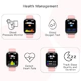 Popglory Smartwatch 1.85" Text Call Fitness Tracker BP SpO2 HR Sleep Android iOS view 3
