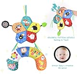 Vicloon Tummy Time Pillow Baby Toy Black White High Contrast with Mirror view 3