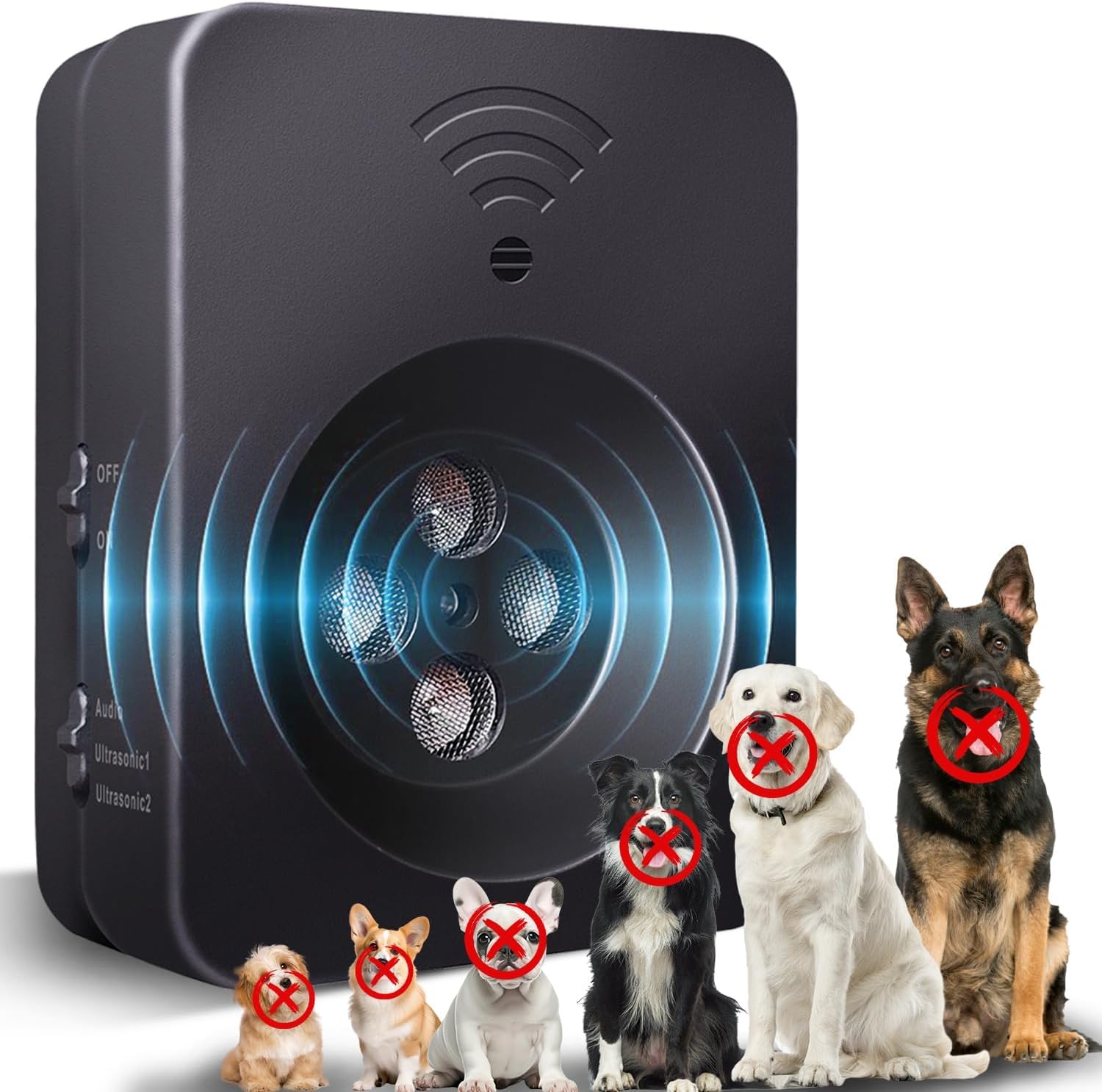 Photo 1 of 2026 Upgraded Ultrasonic Dog Bark Deterrent, Automatic Anti-Barking Device with 3 Modes, 50FT Long Range Rechargeable Bark Control for Indoor Outdoor Use, Safe for Small Large Dogs (Black)??