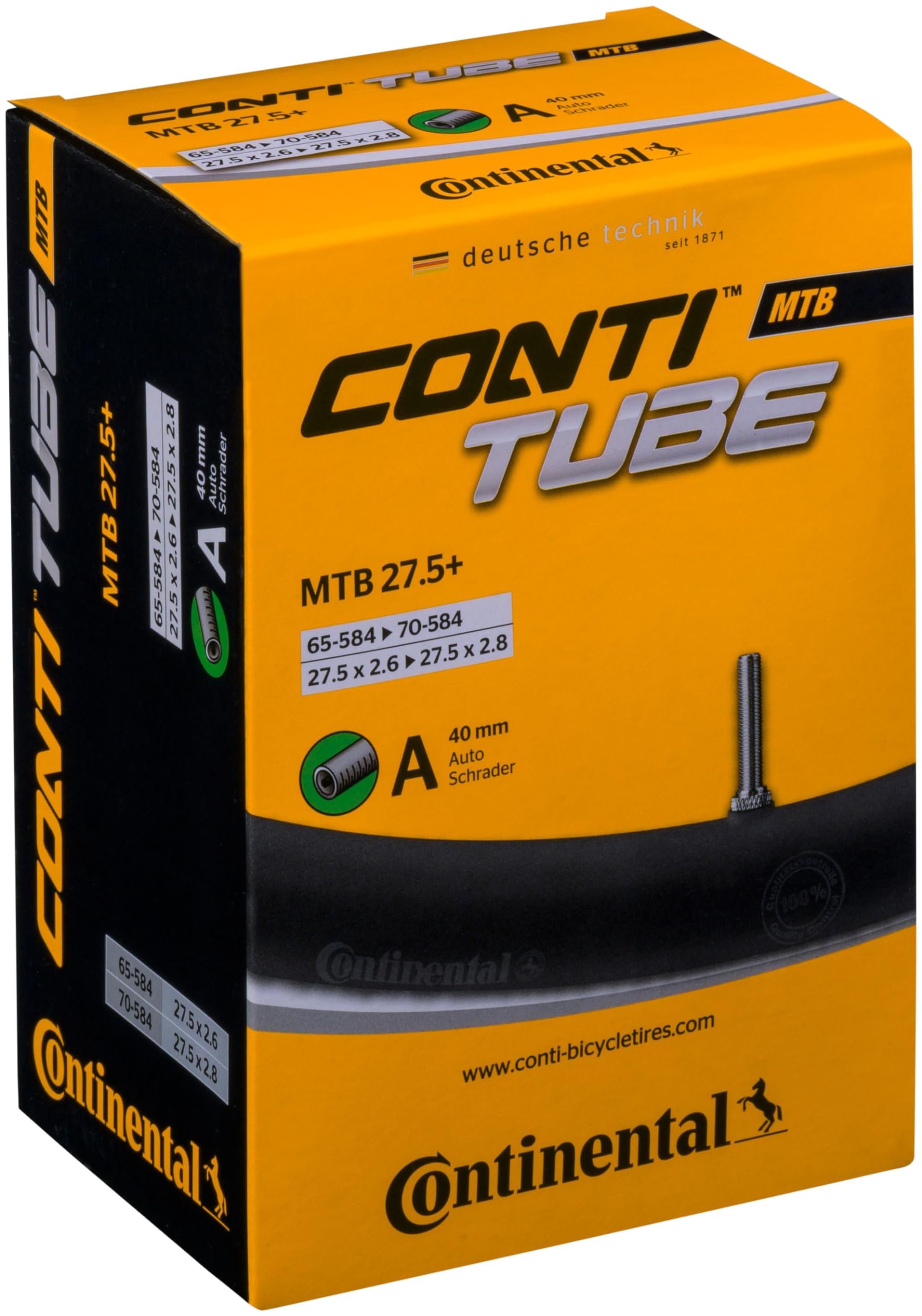 Continental MTB 27.5+ Inner Tube, Other, [65-584->70-584]