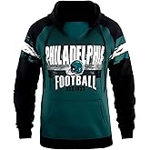 Geneisteck Womens City Classic Football Fans V Neck Soft & Warm Sweatshirt Hoodie Pollover - Midnight Green & Black