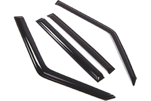 TuningPros Outside Mount Window Vent Visors Rain Guards Compatible with Suzuki Sidekick 1989-1998 | Side Window Wind Deflectors Rain Shields | Smoke Tinted, 4 Pcs Set, DGWV-403-2