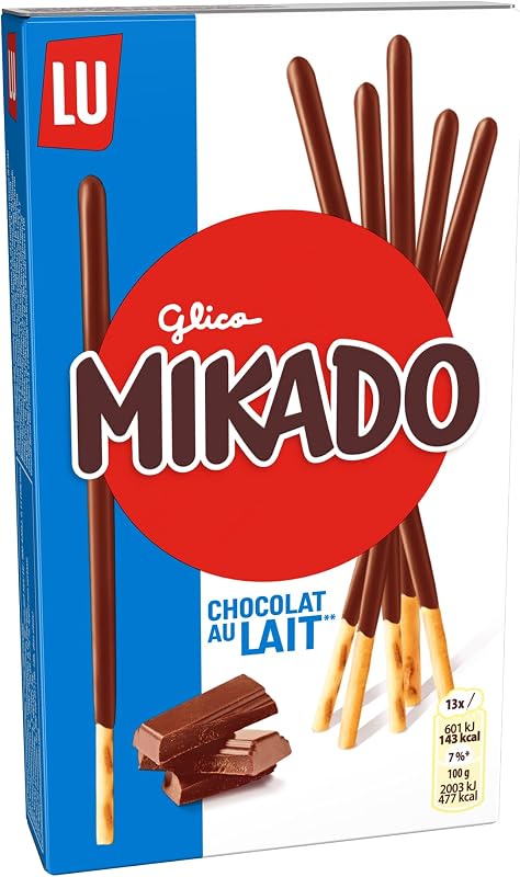 LU, Palitos de Galleta Crujientes, Cubiertos de Chocolate con Leche, 75 g