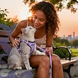 rabbitgoo Cat Harness and Lead Set XS Adjustable Escape Proof Purple view 9