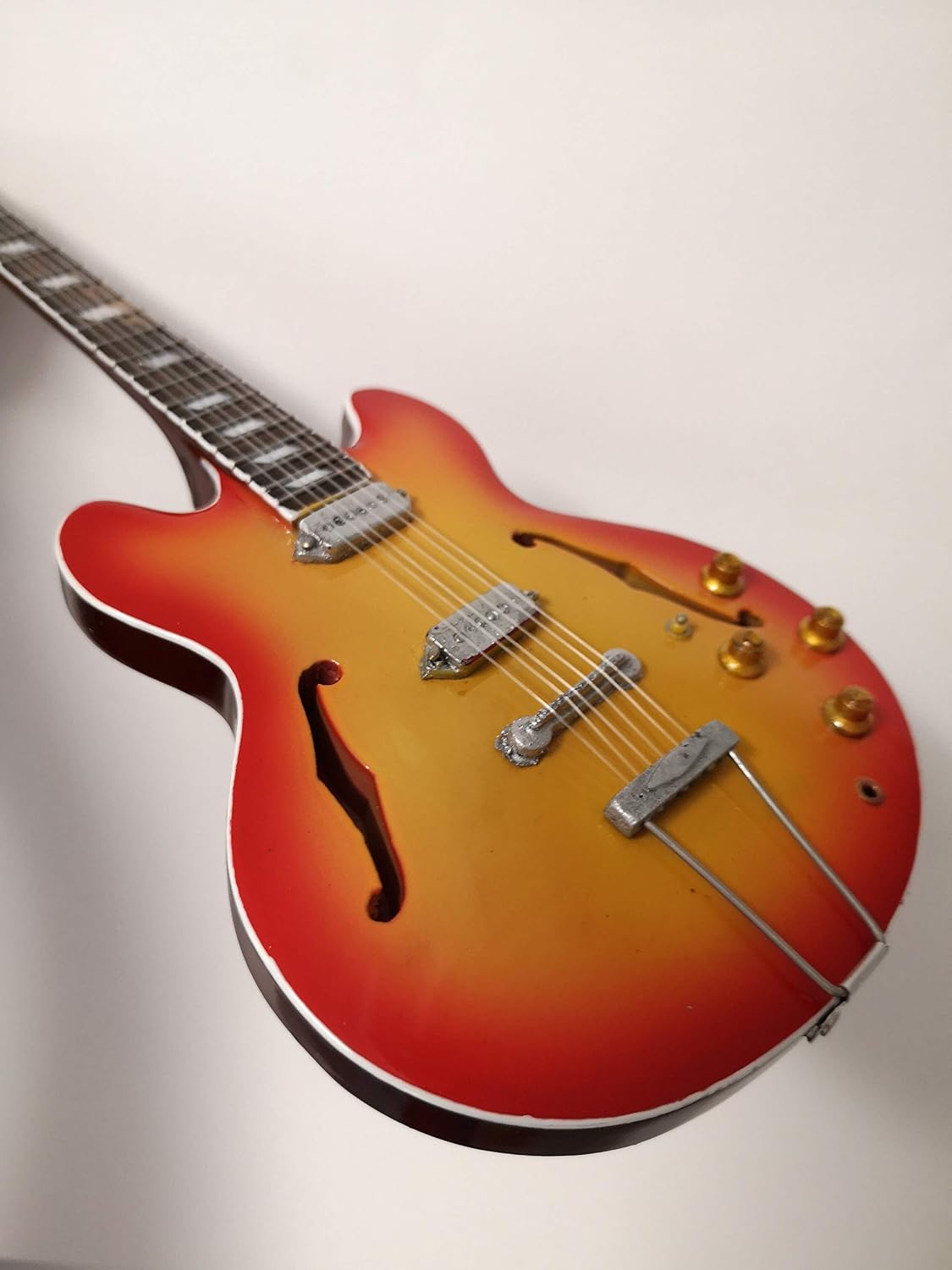 Paul Weller Miniature Guitar Replica, Music Gifts, Handmade Ornamental 1/4 Scale, Includes a Display Box - Image 3