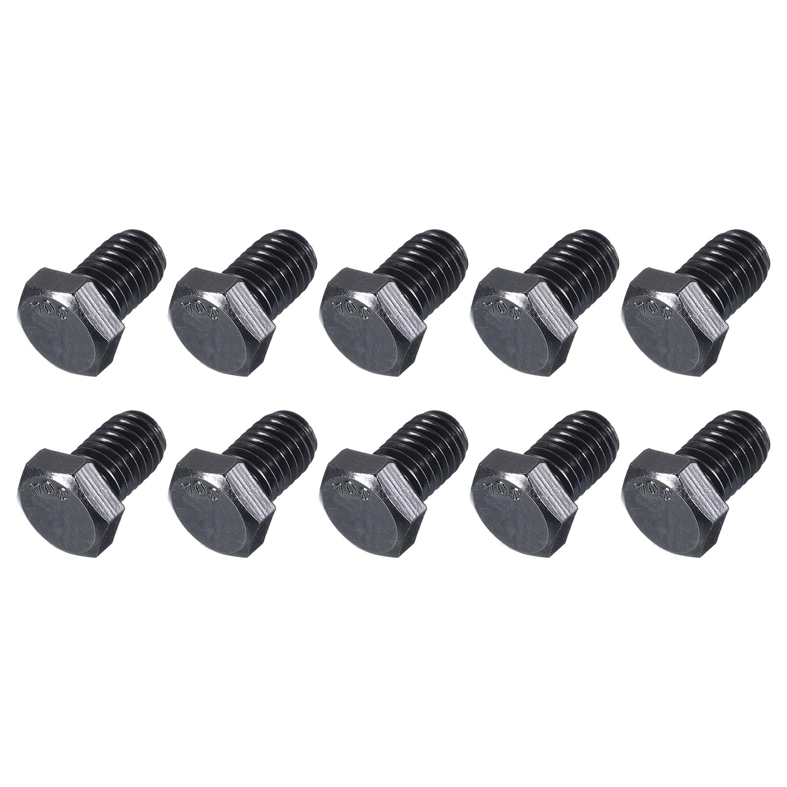 METALLIXITY Hex Head Bolts (3/8-16 x 5/8") 10Pcs, 304 Stainless Steel 18-8, Fully Threaded, External Hex Drive, Hex Head Screw Bolt, Black Oxide โ image 1