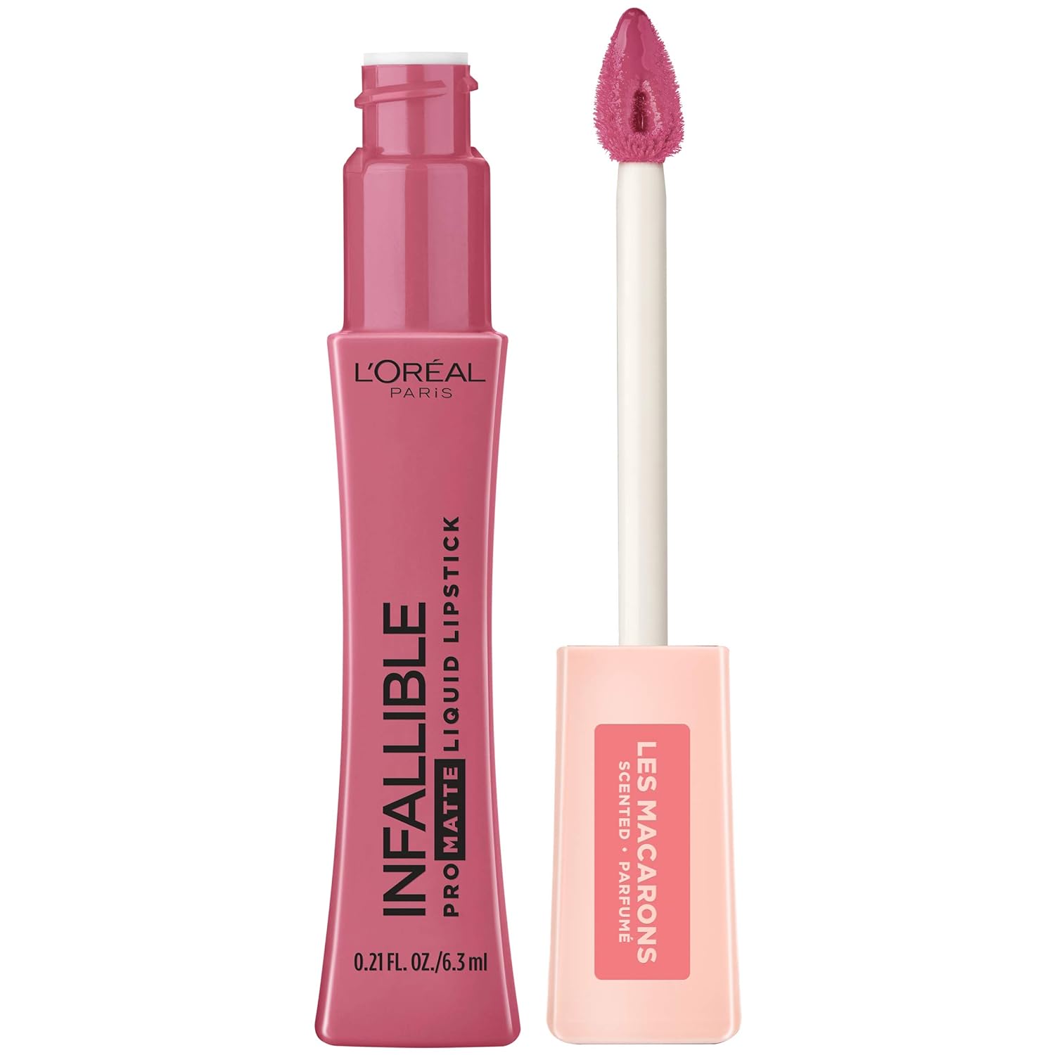 L'Oreal Paris Makeup Infallible Pro Matte Les Macarons Scented Matte Liquid Lipstick, Highly Pigmented, Longwear, Waterproof & Smudge Proof, Praline De Paris, 0.21 fl. oz.