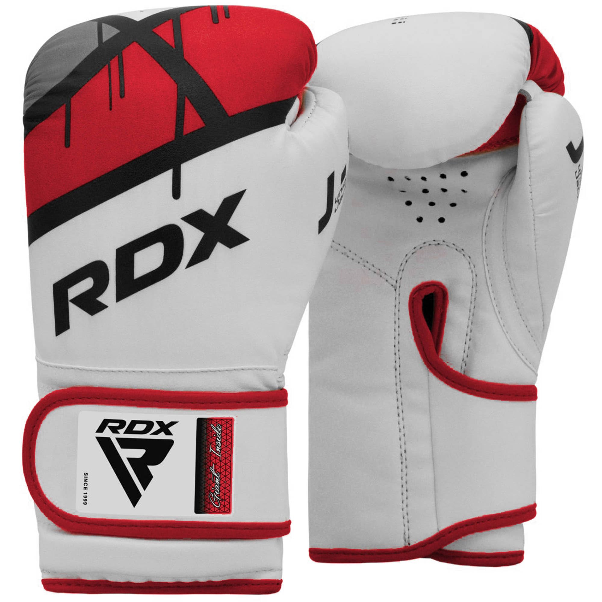 RDX Kids Boxing Gloves, 6oz Junior Training Mitts, Maya Hide Leather Ventilated Palm, Muay Thai Sparring MMA Kickboxing, Punch Bag Speed Ball Focus Pads Punching Workout, Youth Games Fun