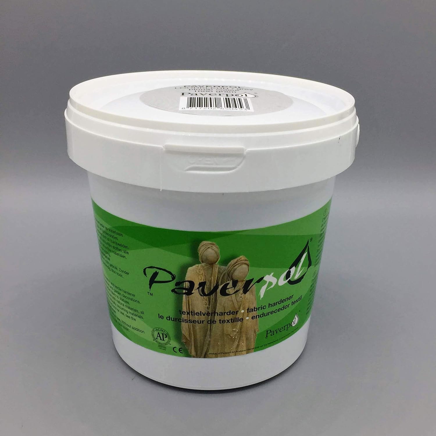 Creativ Paverpol Textile Hardener 1000 g, Transparent Water‑Based Sculpting Medium for Fabric & Natural Materials