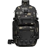 OZUKO Tactical Backpack Chest Sling Bags for Men, Waterproof Crossbody Shoulder Daypack for Outdoor Walking Hiking Trekking (Camo)