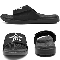 KuaiLu Mens Slides Soft Cushion Sport Sandals with