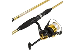 Fishing Rod and Reel Combo - Strike Series Medium Action 78-Inch Spinning Reel Pole - Fishing Gear for Bass, Trout, and Lake by Wakeman (Hot Pink)