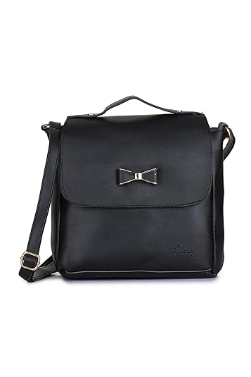 Vogue Street PU Sling Bag For Girls/Women - Black
