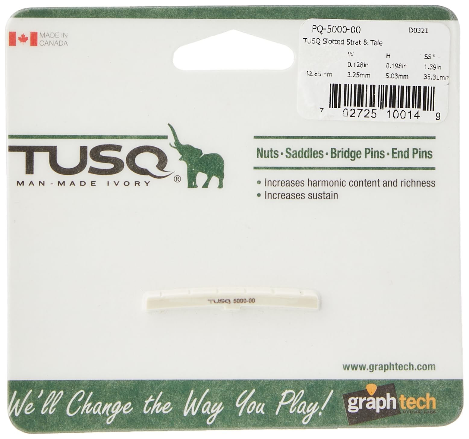 GRAPHTECH TUSQ NUT - SLOTTED STRAT STYLE