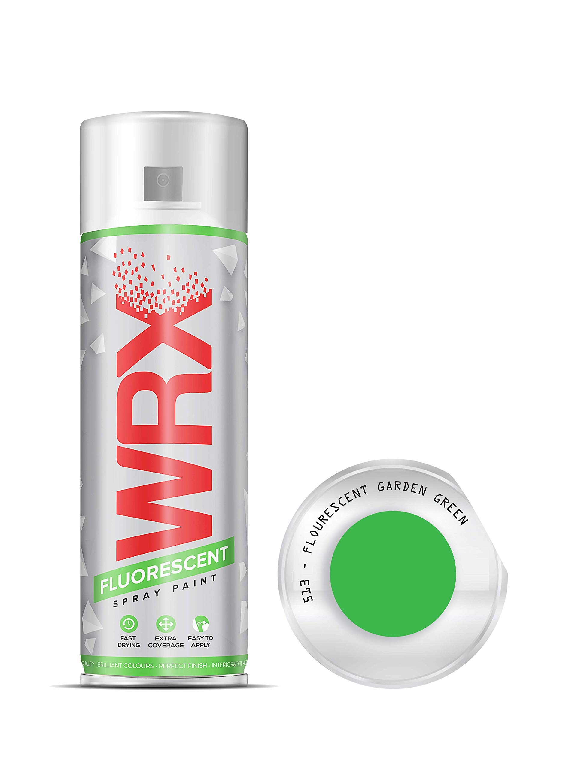 WRX Spray Paint 400 ml - Fluorescent Garden Green 513 Multi-Purpose, Ozone Friendly