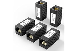 VCE Cat6 RJ45 Coupler, 1Gbps Female to Female Ethernet Cable Extender Joiner, Network Connector Adapter, Backward Compatible 