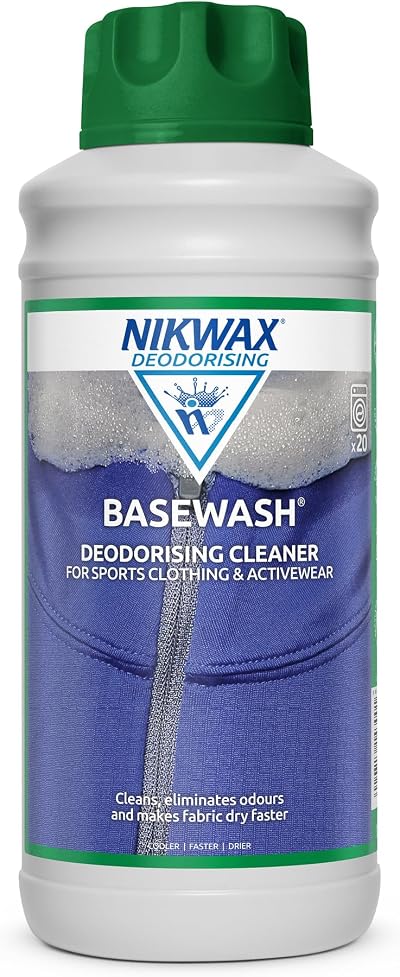 Nikwax BASE WASH 1 Litre High Performance Odour Removing Sports Fabric Cleaner