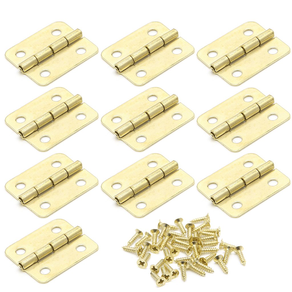YUYUE21 (10pcs gold small hinge hinge jewelry box furniture 18 * 16mm-gold