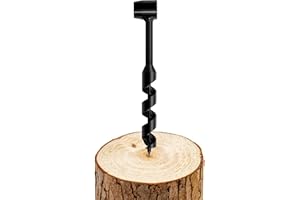 NICAVKIT 1" x 10" Long Scotch Eye Hand Wood Auger Drill Bit,1 Inch Hand Auger Wrench Manual Hole Maker for Bushcraft Settlers Gear Backpack & Camping Survival Tool