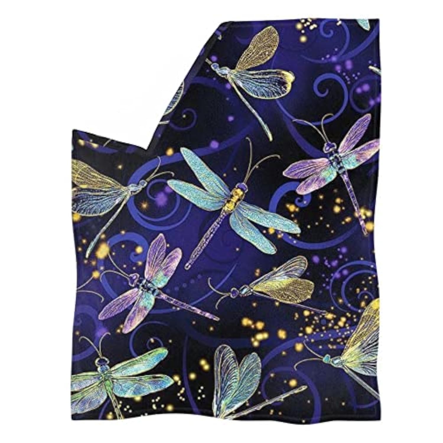 chaqlin Ladies Girls Cute Throw Blanket for Bedroom, Couch, Travel,Blue Dragonflies Printed Blanket Kids Children Bedding Couch School Office Sofa Chair Blankets,Large