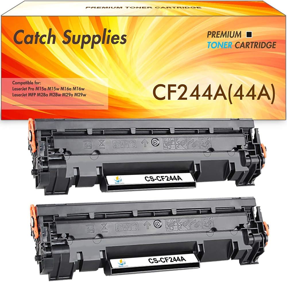 Catch Supplies Compatible Toner Cartridge Replacement for HP 44A CF244A Toner for HP LaserJet Pro M15 M16 MFP M28 MFP M29 HP LaserJet Pro M15a M15w M16a M16w HP LaserJet MFP M28a M28w M29w M29a 2 Pack