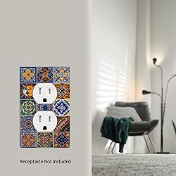 Mexican Talavera Tiles Duplex Outlet Cover