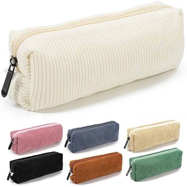 Trousse à Crayons SSyang Beige - Petit Sac Mignon Dessin Animé 20x9x8cm, Idéal Pour Stylos, Cosmétiques, Jouets Ou Clés