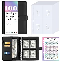 Sooez 100 Envelope Money Saving Challenge Book with
