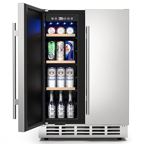 Mojgar 24 Inch Outdoor Wine and Beverage Refrigerator, Weather