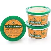 Pine River Cheese Spreads 3-Pack | Garlic &amp; Herb | (3) 8 oz tubs | SHELF-STABLE | Earthy, Zesty &amp; Creamy Authentic Wisconsin Pub Cheese Spread