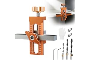 Cabinet Door Mounting Jig, 2-in-1 Aluminium Alloy Cabinet Door Installation Positioner, Hinge Installation Jig for Base Cabin