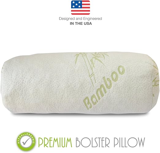 Amazon Com Premium Bamboo Bolster Pillow For Bed Shredded
