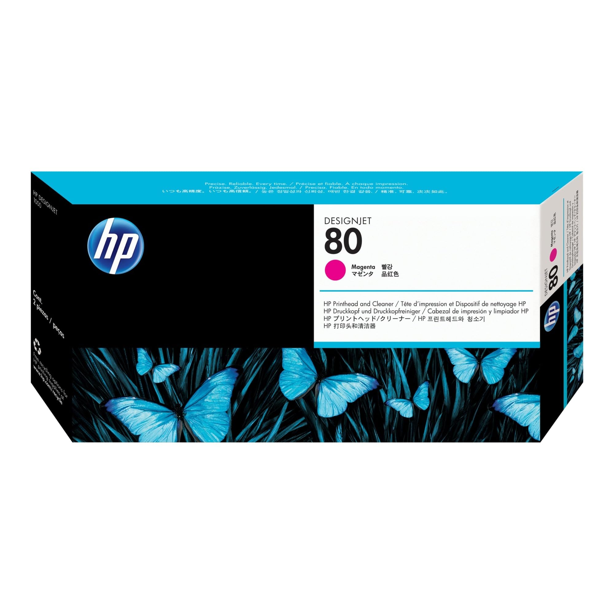 HP Original C4822A Print Head + Cleaner No 80 Magta